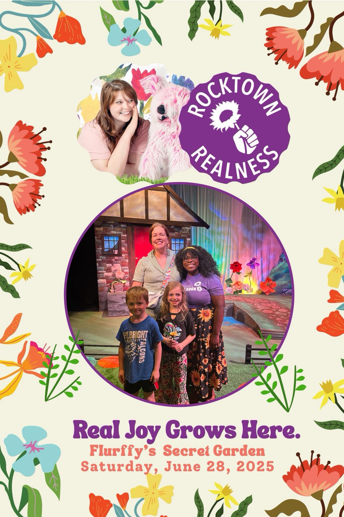 Families at Flurffy’s Secret Garden with a Rocktown Realness organizer